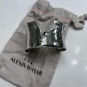 Alexis bittar folded rhinestone cuff